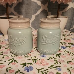Mason Pastel Ceramic Salt and Pepper Shakers